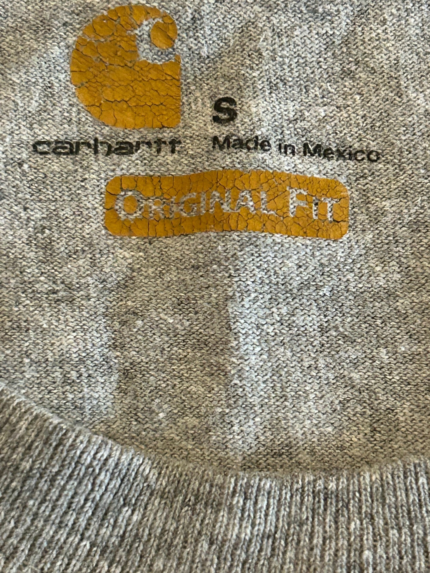 Vintage Grey Carhartt Workwear T-Shirt (S)