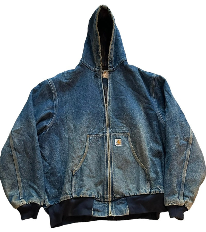 Vintage Blue Carhartt Work Jacket J130 XL