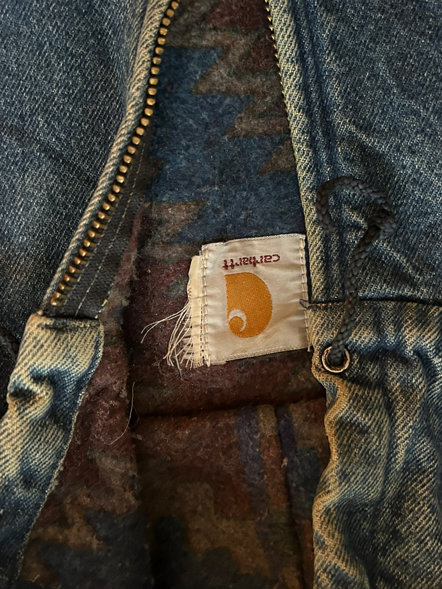 Vintage Blue Carhartt Work Jacket J130 XL