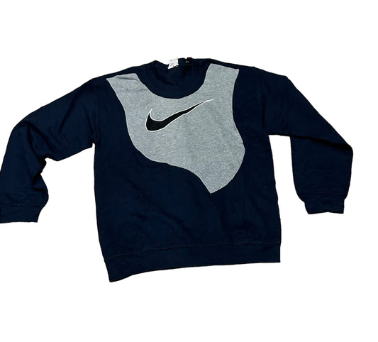 Vintage Nike Crewneck Sweatshirt Navy & Grey Size M