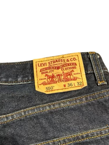 Vintage Dark/Navy Wash Levis 550s Relaxed W36 L32